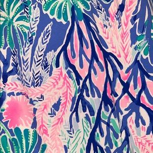 Lilly Pulitzer Pink and Blue Tropical Dress